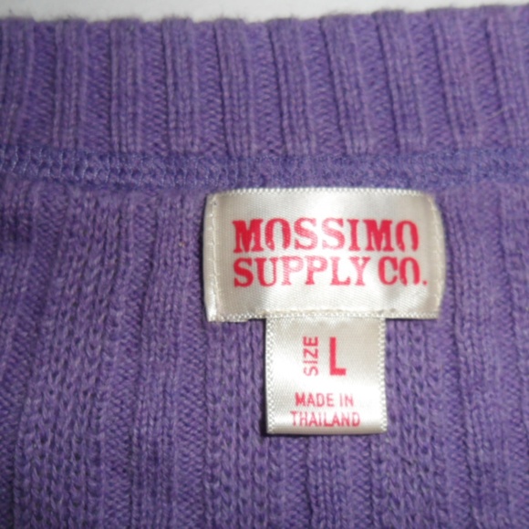 Mossimo Purple RIbbed Sweater Sz Large - Picture 3 of 5